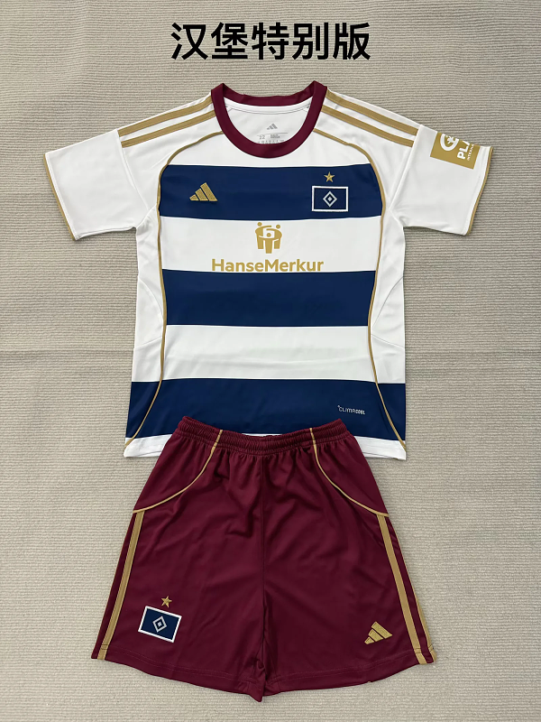 Niño_kids kit 25-26 Hamburger special version soccer jersey size 16-28